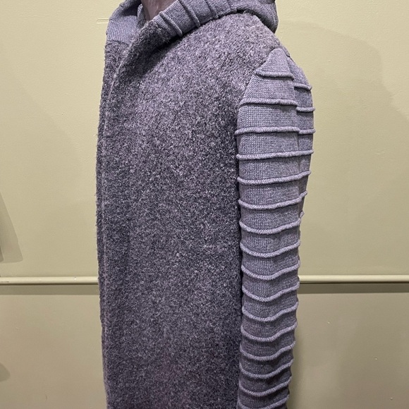 Lavane sweater jacket gray hoody regular fit 7/8 length - Picture 2 of 3